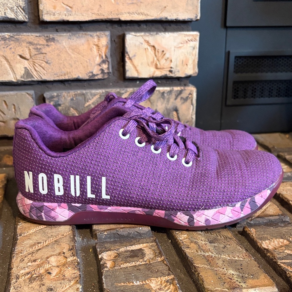 NoBull Women’s Purple Heather Camo SuperFabric Trainers Size 8.5 - Picture 2 of 10